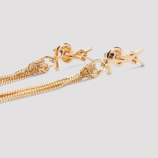 26FW 생로랑 메탈 카산드라 태슬 이어링 803195Y1500 8030 METALLIC - SAINT LAURENT