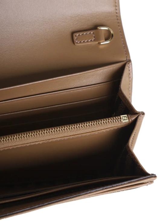26SS 펜디 패브릭 체인 장지갑 8M0365A98P F0A6E BROWN - FENDI