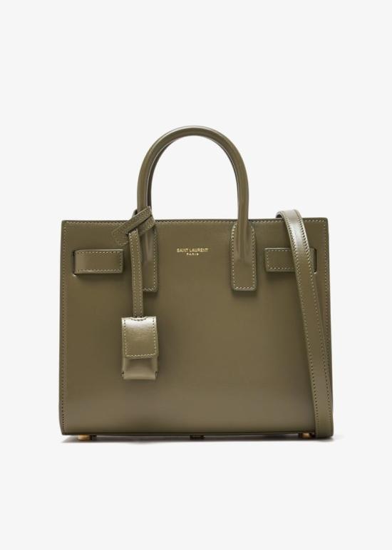25FW 생로랑 스무스 레더 클래식 삭 드 주르 나노 39203502G9W 3798 GREEN