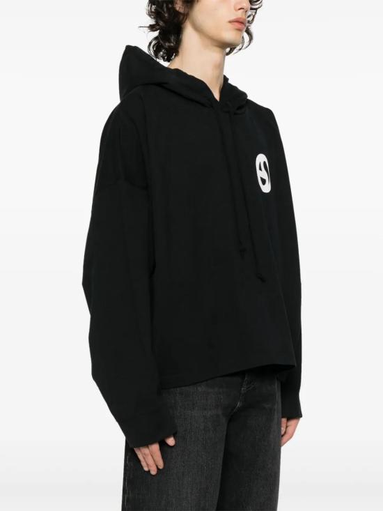  아크네 스튜디오 후드 티셔츠 CI0161 900 BLACK - ACNE STUDIOS