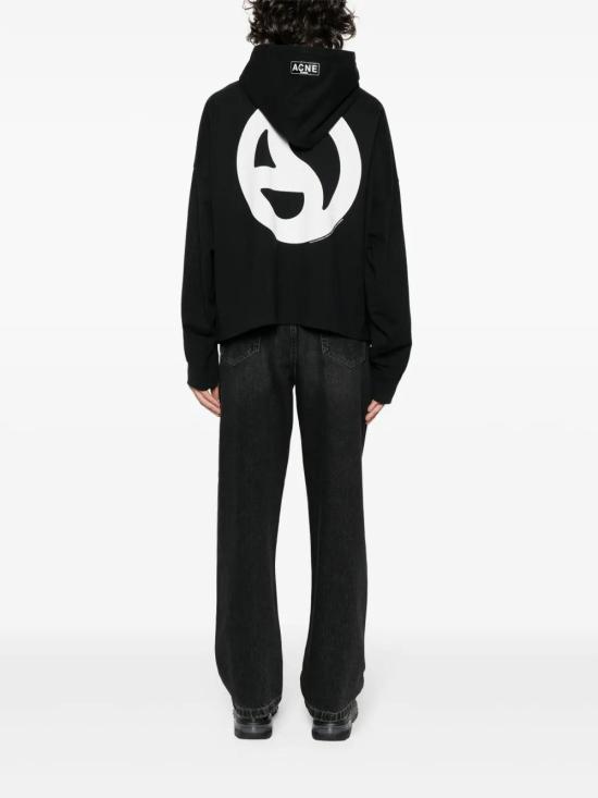  아크네 스튜디오 후드 티셔츠 CI0161 900 BLACK - ACNE STUDIOS