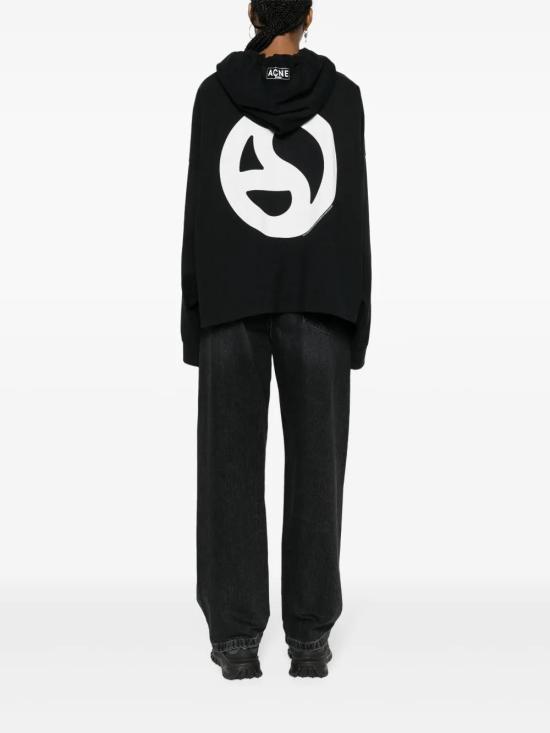  아크네 스튜디오 후드 티셔츠 CI0161 900 BLACK - ACNE STUDIOS