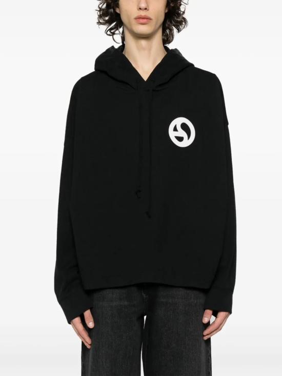  아크네 스튜디오 후드 티셔츠 CI0161 900 BLACK - ACNE STUDIOS