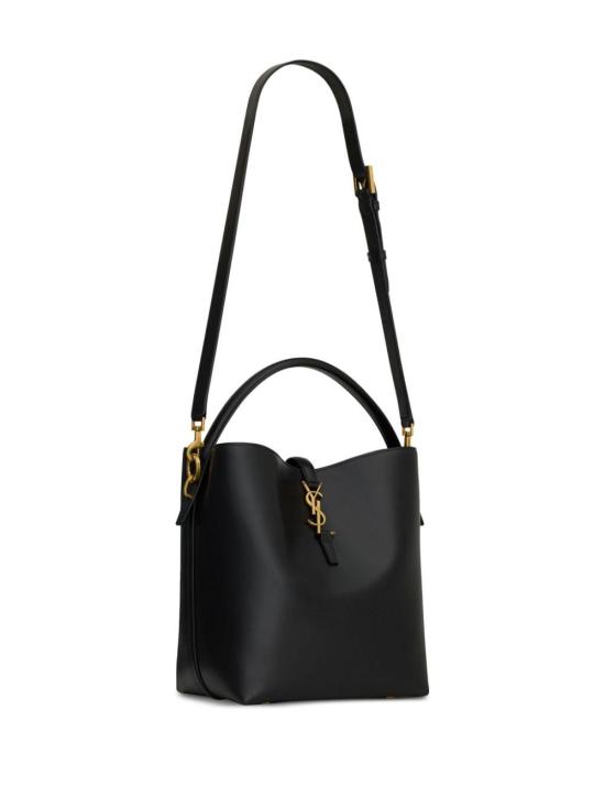  생로랑 르 37 샤이니 레더백 7428282R20W 1000 BLACK - SAINT LAURENT