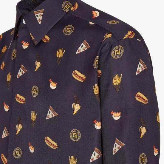  펜디 긴팔 셔츠 FS1038ATLR BLUNAVY - FENDI