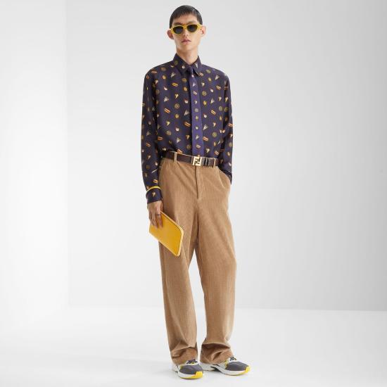  펜디 긴팔 셔츠 FS1038ATLR BLUNAVY - FENDI