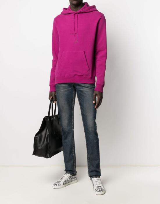  생로랑 후드 티셔츠 666166YBQZ26841 PINK - SAINT LAURENT