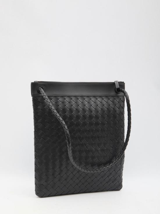  보테가베네타 플랫 안디아모 메신저백 806490V2HLD 1253 BLACK - BOTTEGA VENETA
