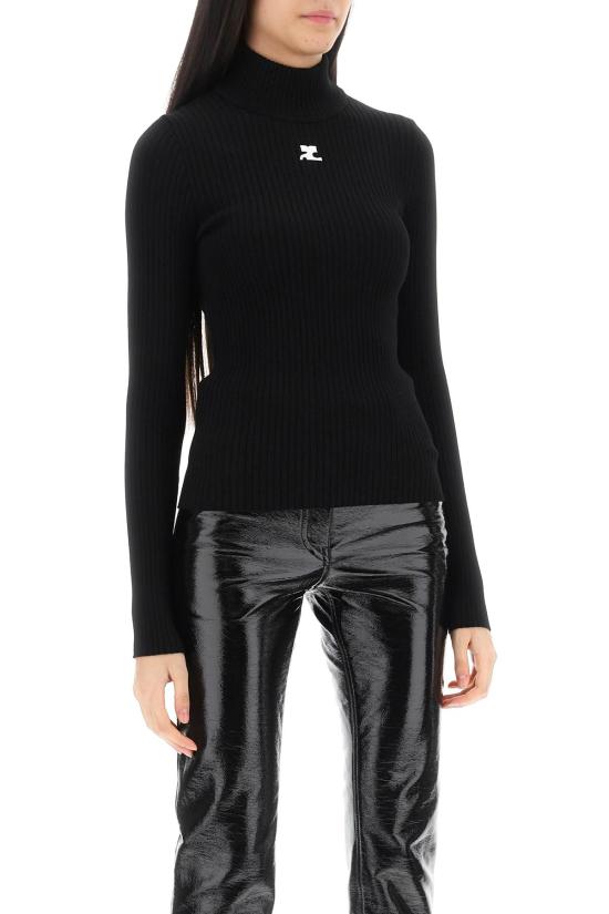 26SS 쿠레쥬 스웨터 PERMPU022FI0001 9999 BLACK - COURREGES