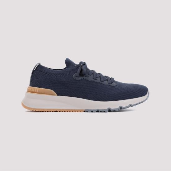 26FW 브루넬로 쿠치넬리 스니커즈 MZUWLBO253 CEG72 BLUE - BRUNELLO CUCINELLI