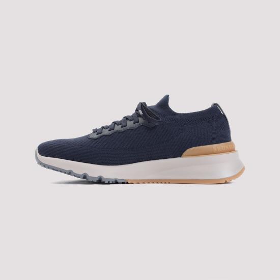 26FW 브루넬로 쿠치넬리 스니커즈 MZUWLBO253 CEG72 BLUE - BRUNELLO CUCINELLI