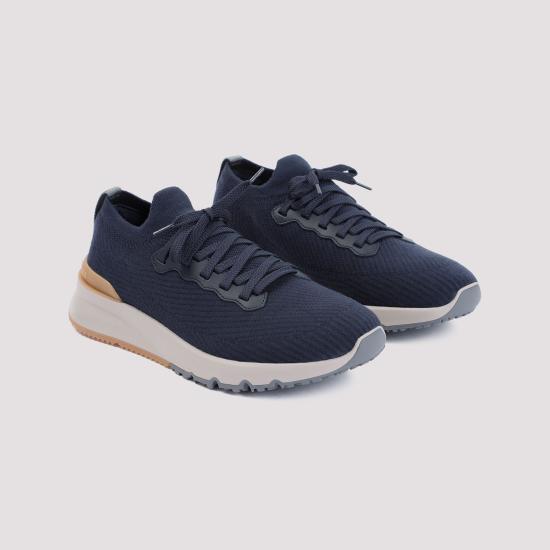 26FW 브루넬로 쿠치넬리 스니커즈 MZUWLBO253 CEG72 BLUE - BRUNELLO CUCINELLI