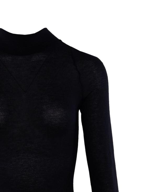  넨시 도자카 긴팔 티셔츠 NDAW23TOP056AW23 NAVY BLUE - NENSI DOJAKA