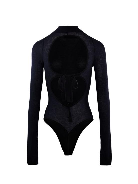  넨시 도자카 긴팔 티셔츠 NDAW23TOP056AW23 NAVY BLUE - NENSI DOJAKA