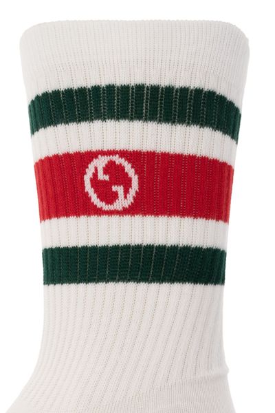  구찌 삭스 위드 로고 7507054GADU 6566 White - GUCCI