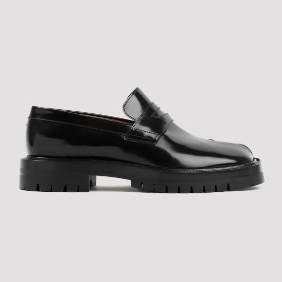 26FW 마르지엘라 타비 브러쉬드 카프스킨 로퍼 S57WR0139P3827 H8396 BLACK - MAISON MARGIELA