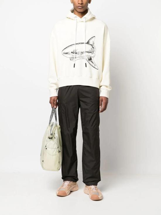 25SS 팜앤젤스 후드 티셔츠 PMBB058S23FLE007 0410 Ivory - PALM ANGELS