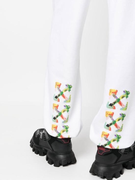 25SS 오프화이트 스트레이트 팬츠 OMCH029S23FLE002 0184 White - OFF WHITE