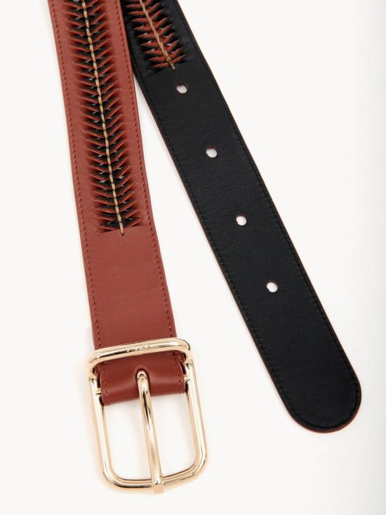  끌로에 레귤러 벨트 CHC22AC095BE492N BROWN BLACK 1 - CHLOE