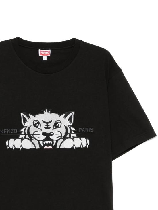 25FW 겐조 반팔 티셔츠 FF55TS5264SI 99J Black - KENZO