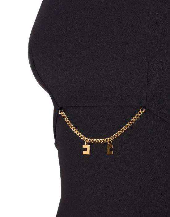 25FW 엘리자베타프랜치 미디 원피스 AB80856E2 110 Black - ELISABETTA FRANCHI