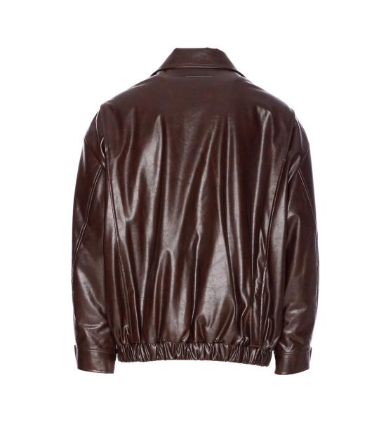 25FW MM6 메종마르지엘라 인조 가죽 재킷 SH0AM0065 M35465144 Red - MM6 MAISON MARGIELA