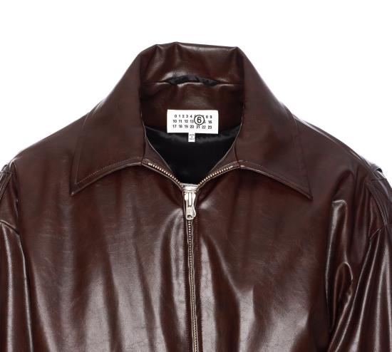 25FW MM6 메종마르지엘라 인조 가죽 재킷 SH0AM0065 M35465144 Red - MM6 MAISON MARGIELA