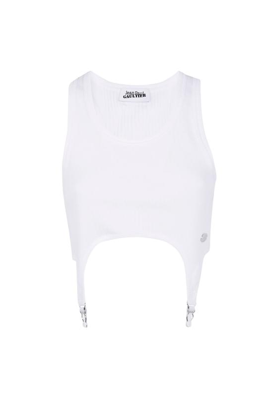 25FW 장 폴 고티에 민소매 티셔츠 25 04 W BR013 J014 White