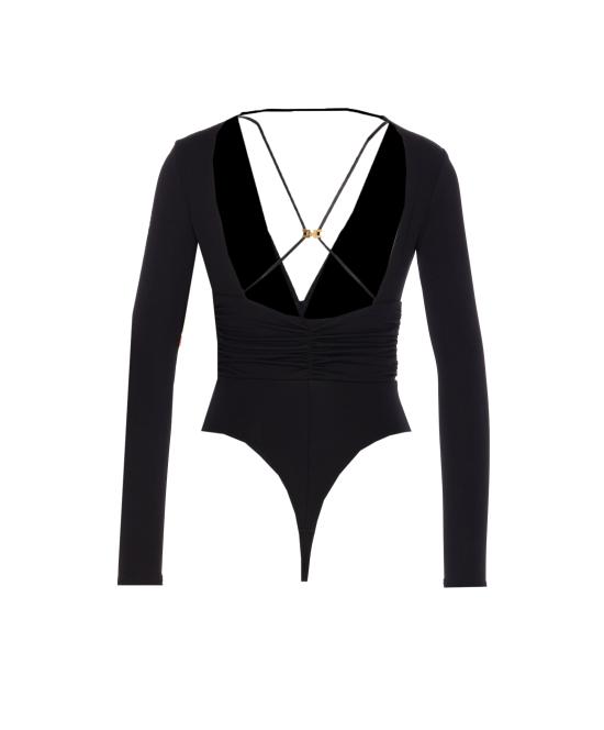 25FW 엘리자베타프랜치 바디수트 티셔츠 BO00356E2 110 Black - ELISABETTA FRANCHI