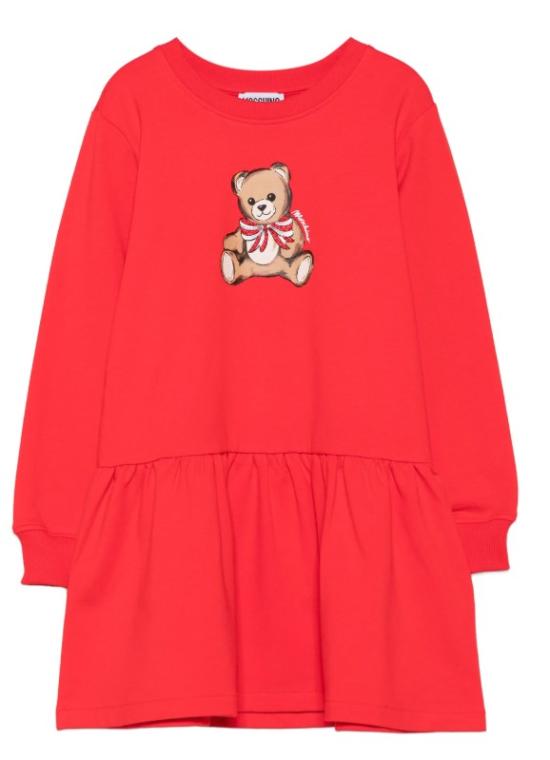 25FW [키즈] 모스키노 원피스 HDV0H7LDA16 50109 Poppy red