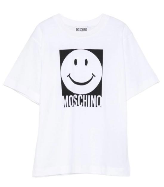 25FW [키즈] 모스키노 티셔츠 HSM05GLAA01 10101 White