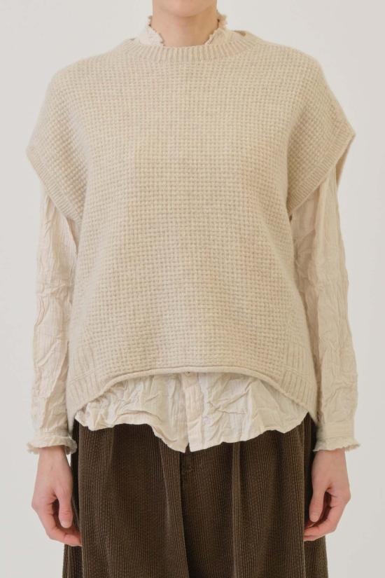  파드칼레 베스트 Pas De Calais 보트넥  아이보리