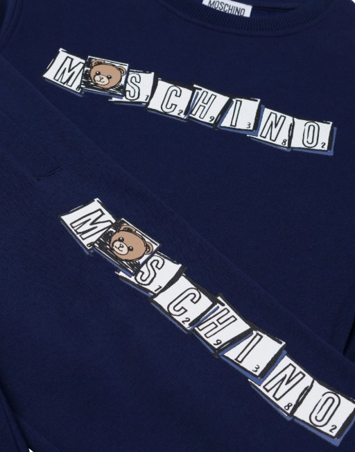 25FW [키즈] 모스키노 오버롤 HUK04BLCA58 40016 Blue - MOSCHINO