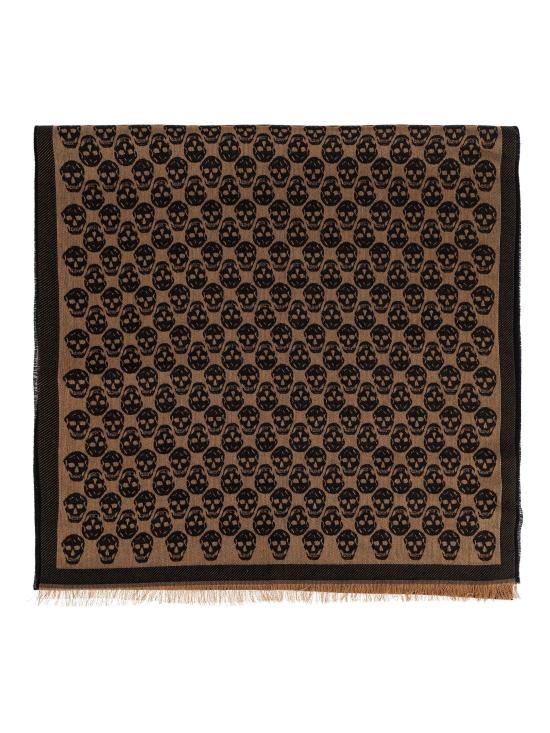 25FW 알렉산더 맥퀸 머플러/스카프 835378 4A82Q9860 Camel black