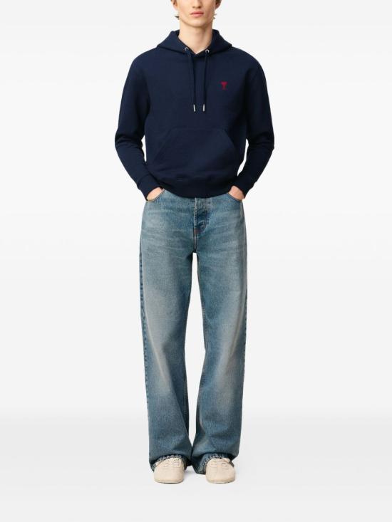 24FW 아미 긴팔 티셔츠 BFUSW235730 430 Blue - AMI