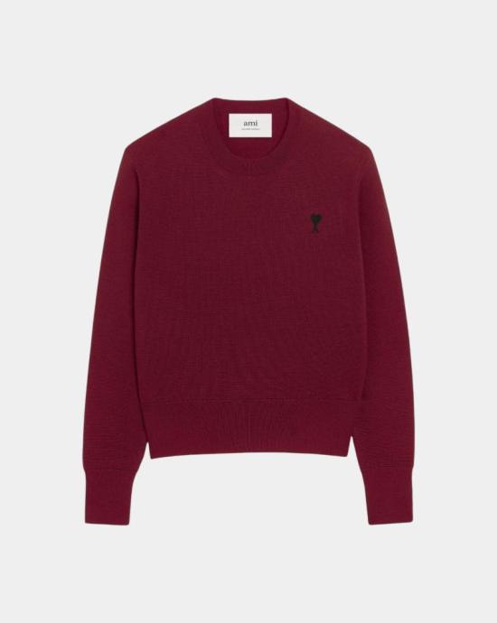 25FW 아미 ADC 자수 크루넥 스웨터 FKS826001 696 Cerise noir