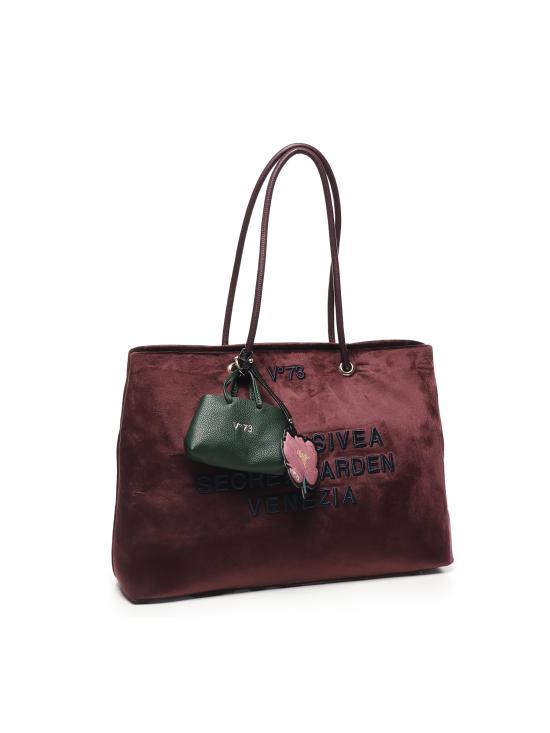 25FW 브이73 토트백 73BS9CU01 SECRET GARDENBORD MULTICOLOR Bordeaux - V73