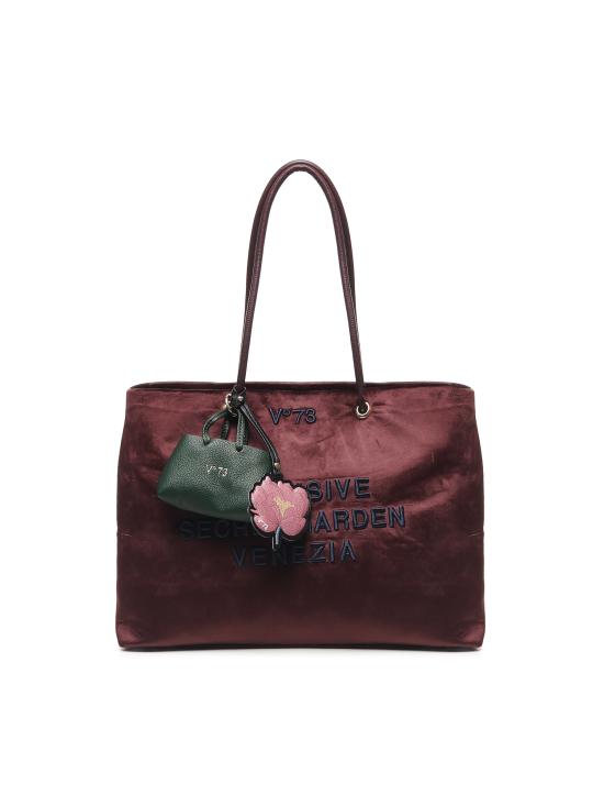 25FW 브이73 토트백 73BS9CU01 SECRET GARDENBORD MULTICOLOR Bordeaux