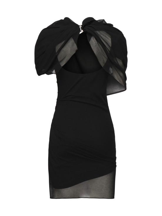 25FW 자크뮈스 숏 원피스 24HDRW00130CW00383 990 Black - JACQUEMUS