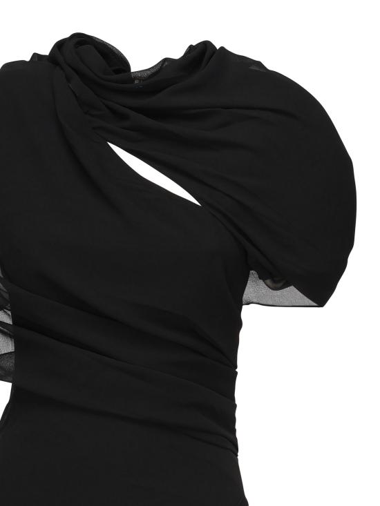 25FW 자크뮈스 숏 원피스 24HDRW00130CW00383 990 Black - JACQUEMUS