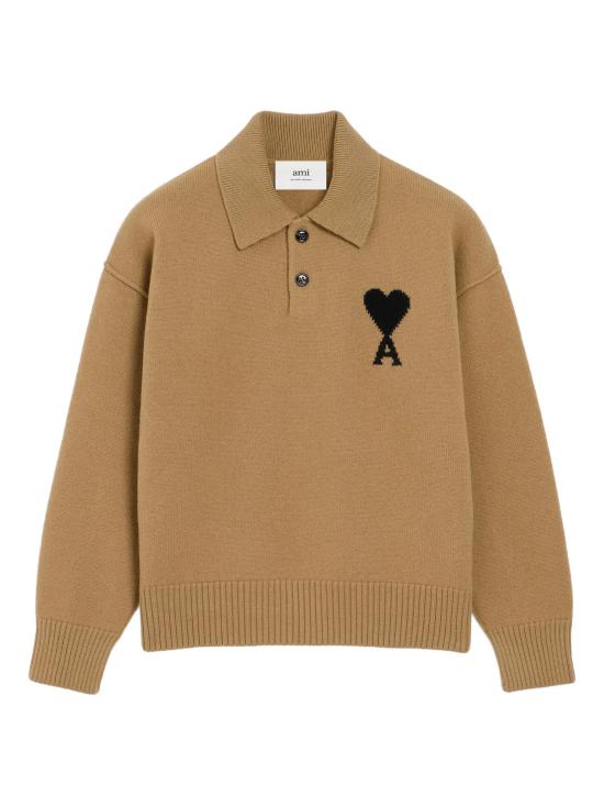 25FW 아미 폴로 티셔츠 UPL409 018288 Camel noir