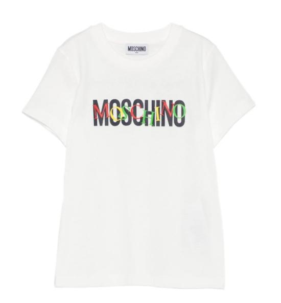 25FW [키즈] 모스키노 티셔츠 HUM05ILAA10 10063 Cloud