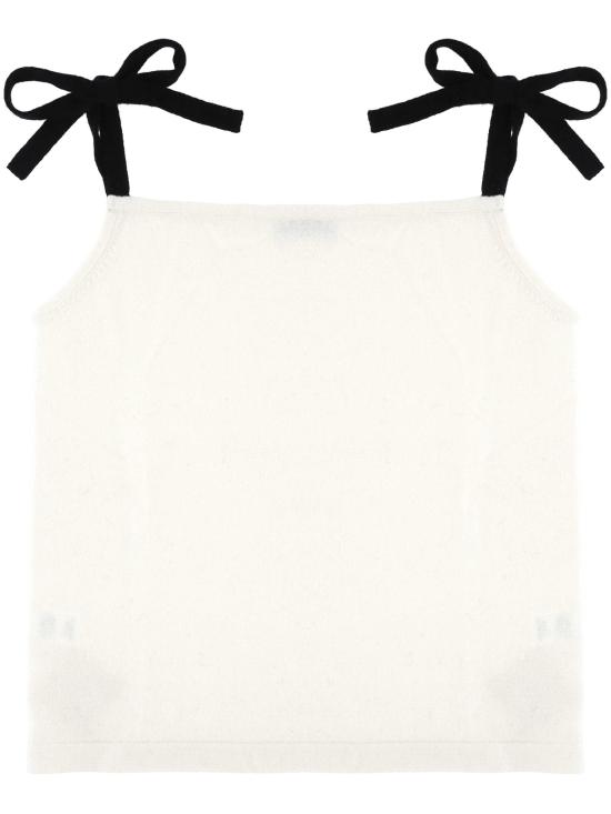 25FW 이리플레이서블 민소매 티셔츠 2BOWS TOP BLACK WHITE