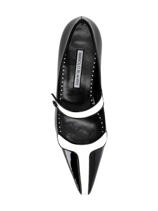 25FW 마놀로 블라닉 플랫 슈즈 3253039 00010015 1012 BLCK WHIT - MANOLO BLAHNIK