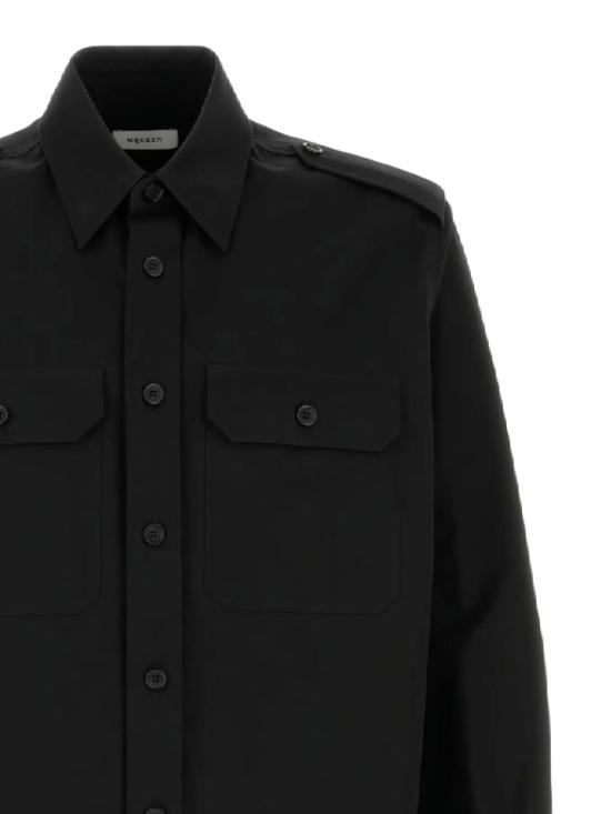 25FW 알렉산더 맥퀸 긴팔 셔츠 832666 QSABY1000 Black - ALEXANDER MCQUEEN