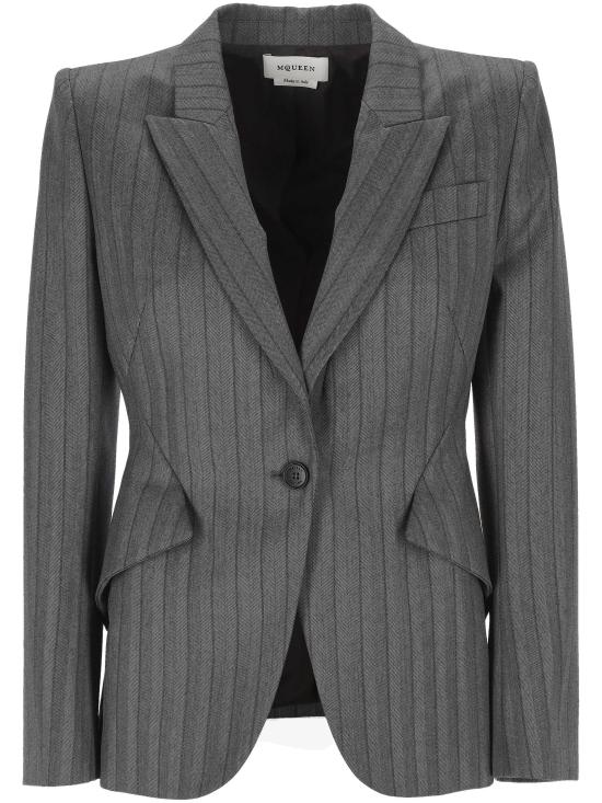 25FW 알렉산더 맥퀸 수트 자켓 839134 QJAFE1121 Grey