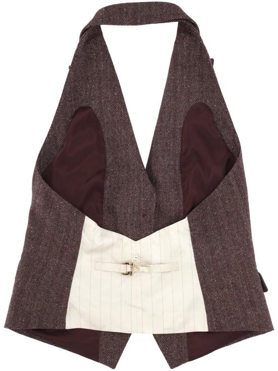 25FW 로레나안토니아찌 베스트 A2544GI07A5044 1111 BURGUNDY HEAVYBEIGE - LORENA ANTONIAZZI