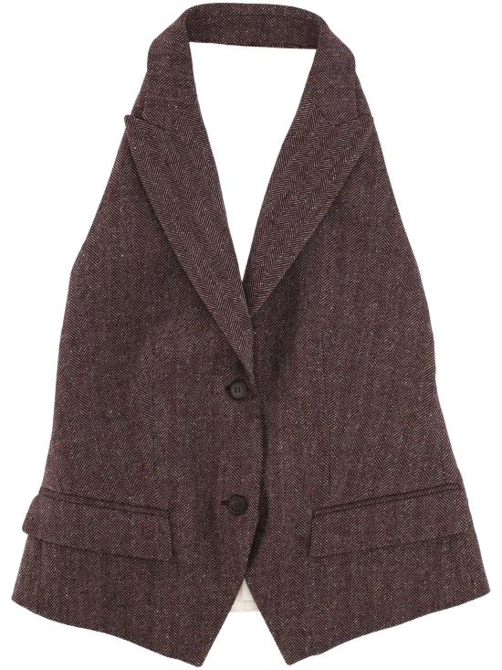 25FW 로레나안토니아찌 베스트 A2544GI07A5044 1111 BURGUNDY HEAVYBEIGE