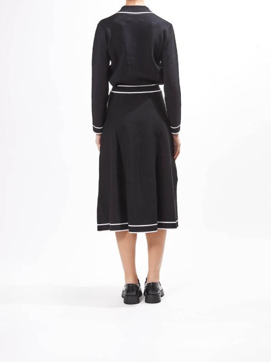 26SS 칼라거펠트 미디 스커트 A1W12005999 Black - KARL LAGERFELD