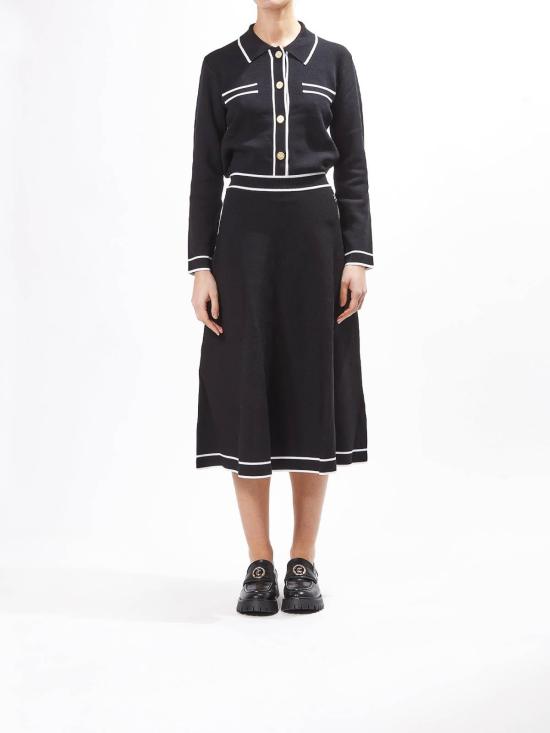 26SS 칼라거펠트 미디 스커트 A1W12005999 Black - KARL LAGERFELD